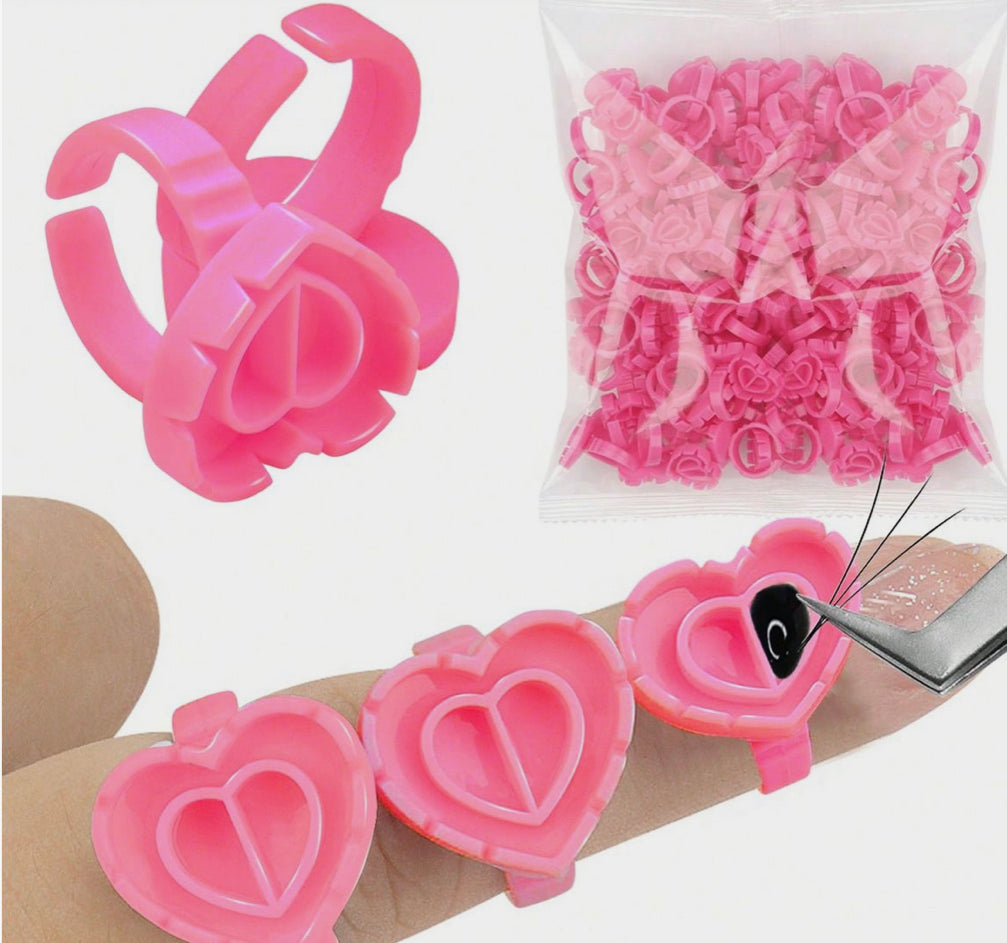 Heart Shape  Glue Rings